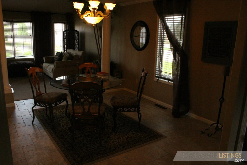 dining room w outside view Nice Home Listing For Sale Basement Fort Wayne.