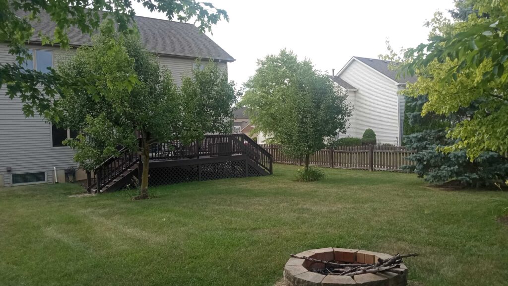 quiet semi-private back yard w fireplace (1)